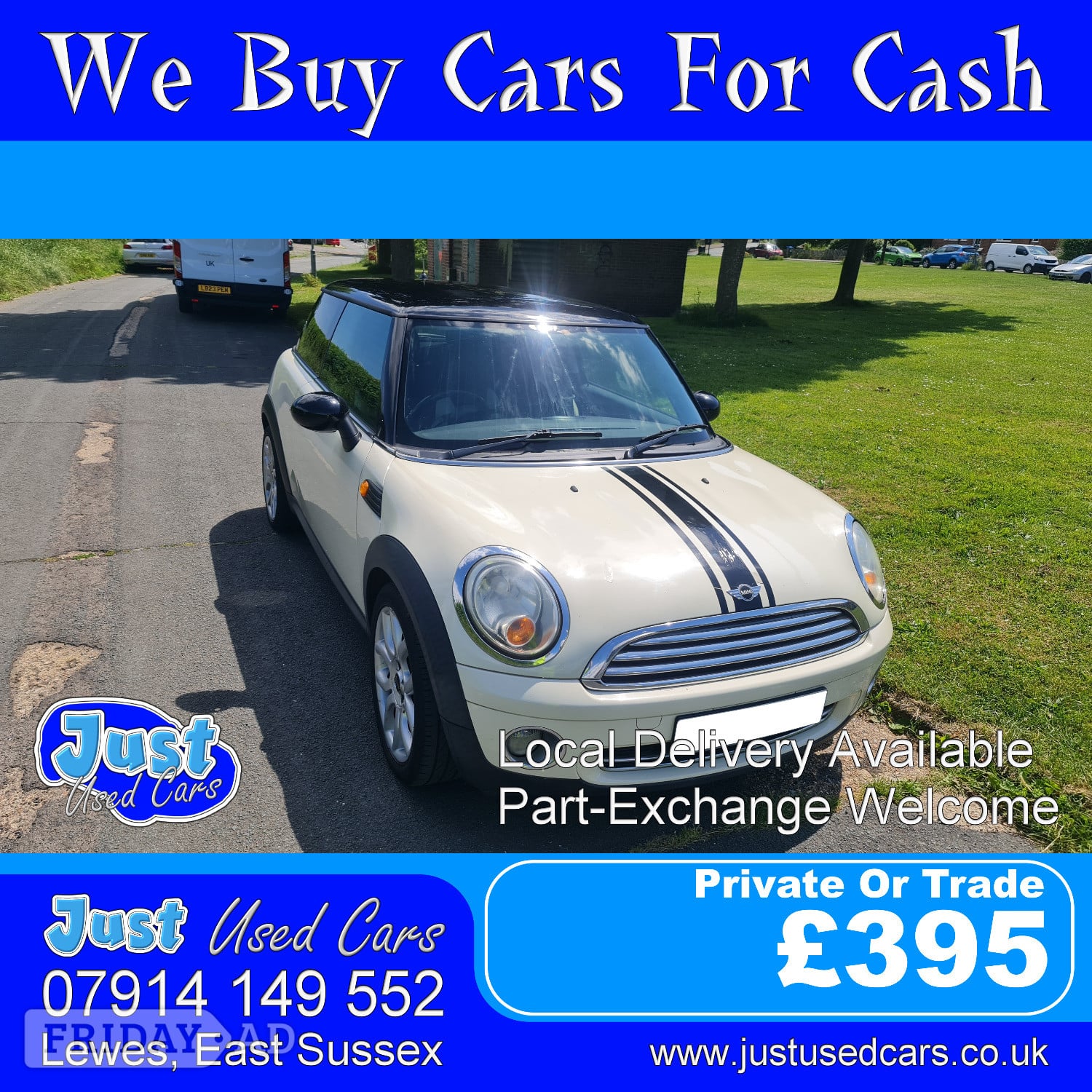 Mini Cooper 1.6 (Manual Petrol)7 Reg 2007 in Lewes