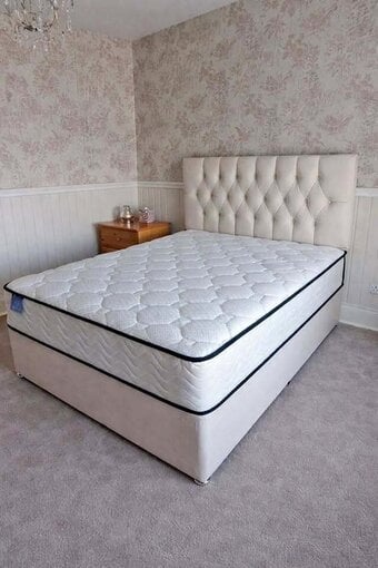 Divan Double size bed frame with mattress ~ Bed near me 