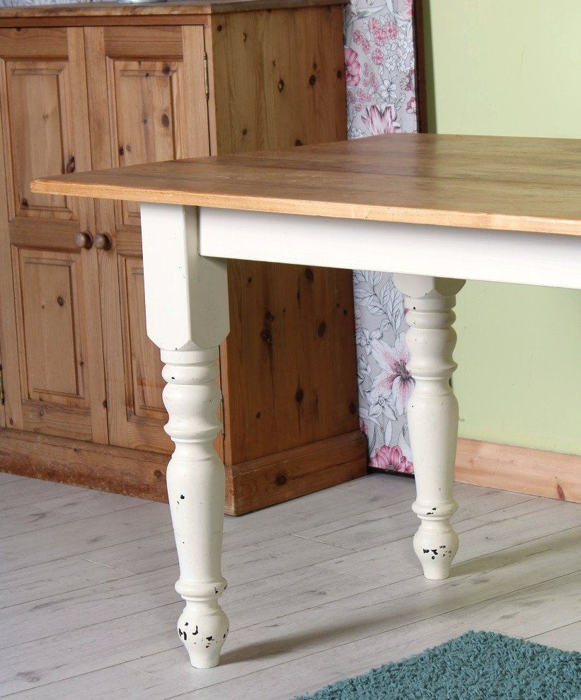 Hailsham UK Delivery - Huge Painted Farmhouse Pine Table - Legs Detach
