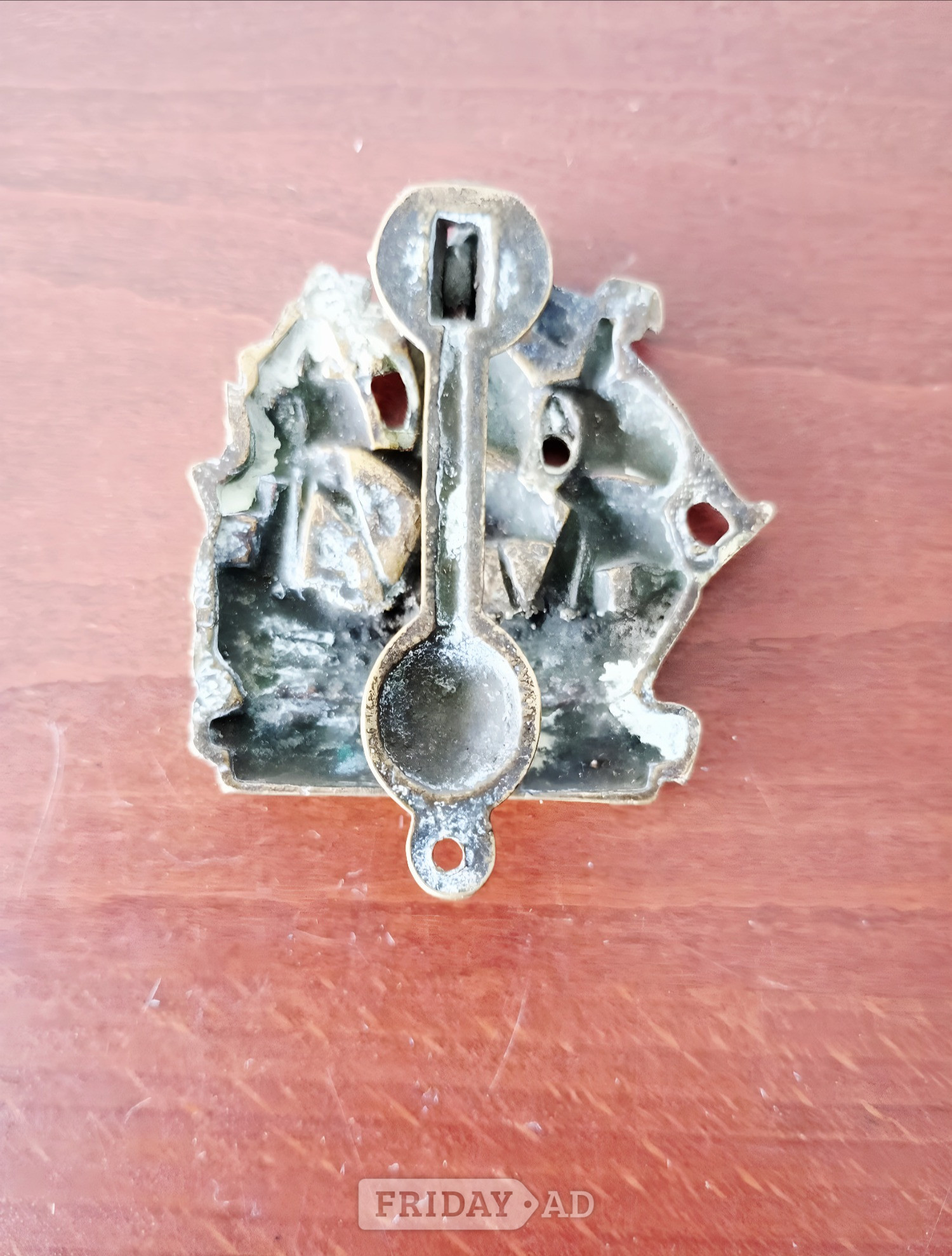 Hove 1940's Brass Door Knocker Ornament THE ROYAL GEORGE Sailing Ship 