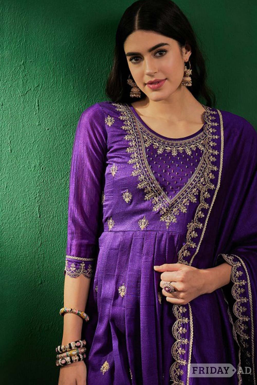 Silk Salwar Kameez with Embroidered - Clothing, Footwear & Accessories in London