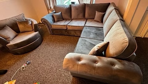 Rotherham OAKLAND 2 CORNER 2 SOFA - GREY PLUSH
