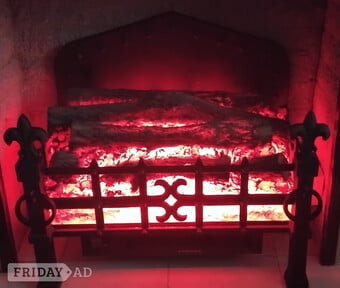 Sunhouse Electric Wrought Iron Fire, Excellent Condition