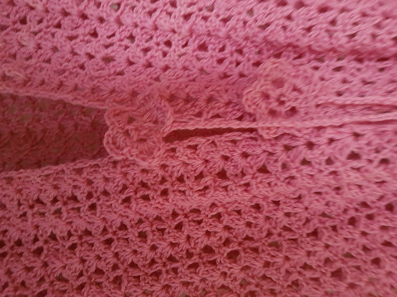 Brighton hand crocheted pretty baby cape  with hood-6 months see discrip