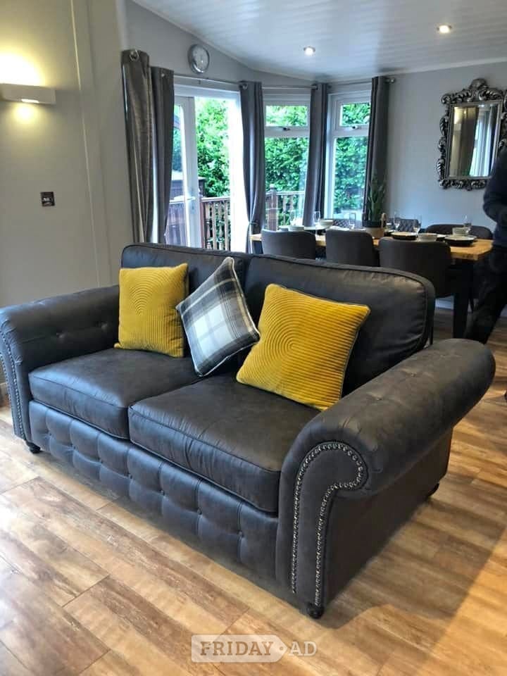 🖤Black Oakland 3+2 Sofa Set | Brand New | Same Day Delivery🚚 - Furniture in Daventry