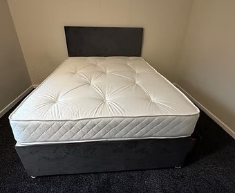 4 foot apollo mattress with divan base and headboard