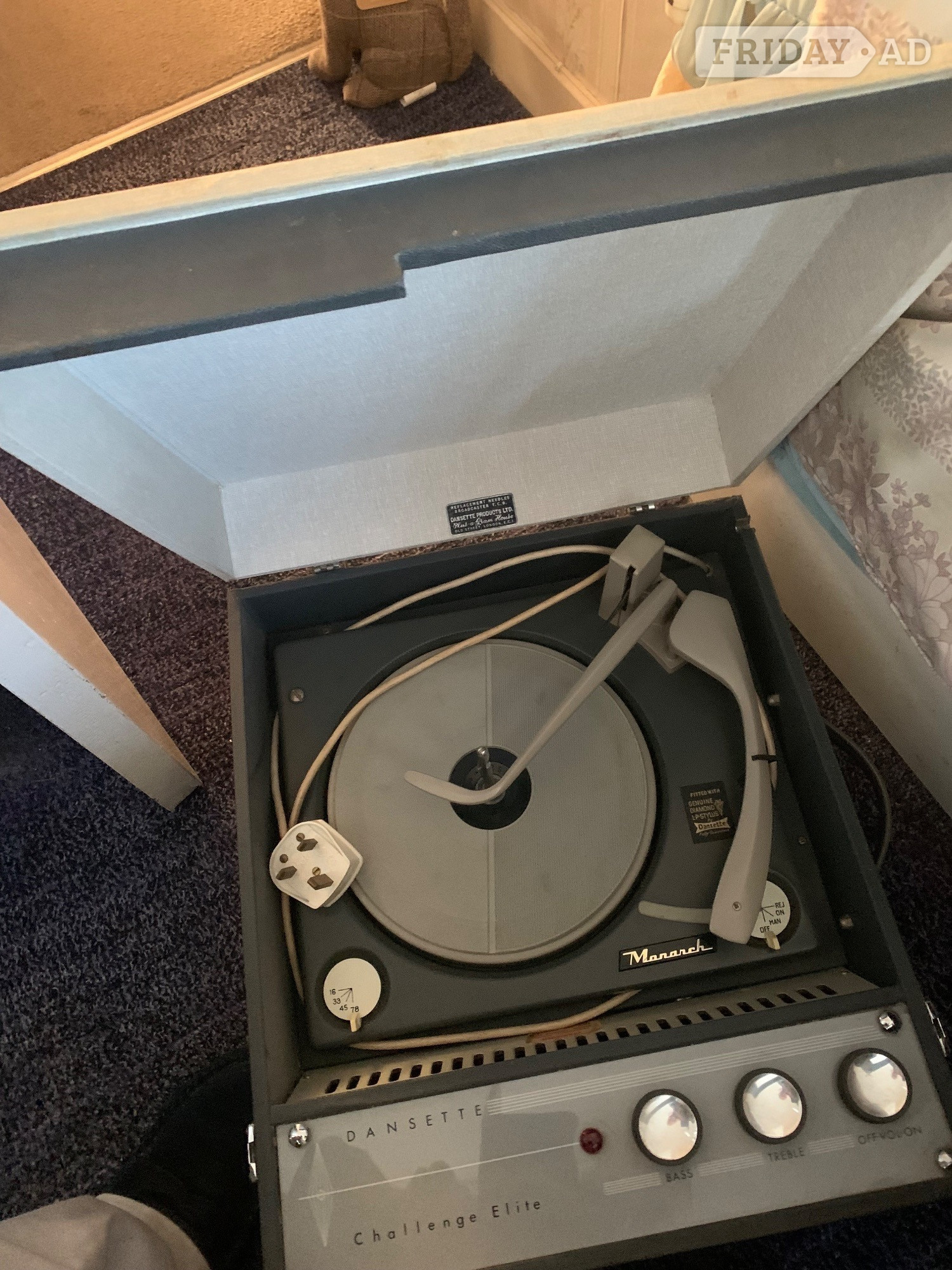 Vintage 1960s Dansette Record Player - Hobbies & Leisure