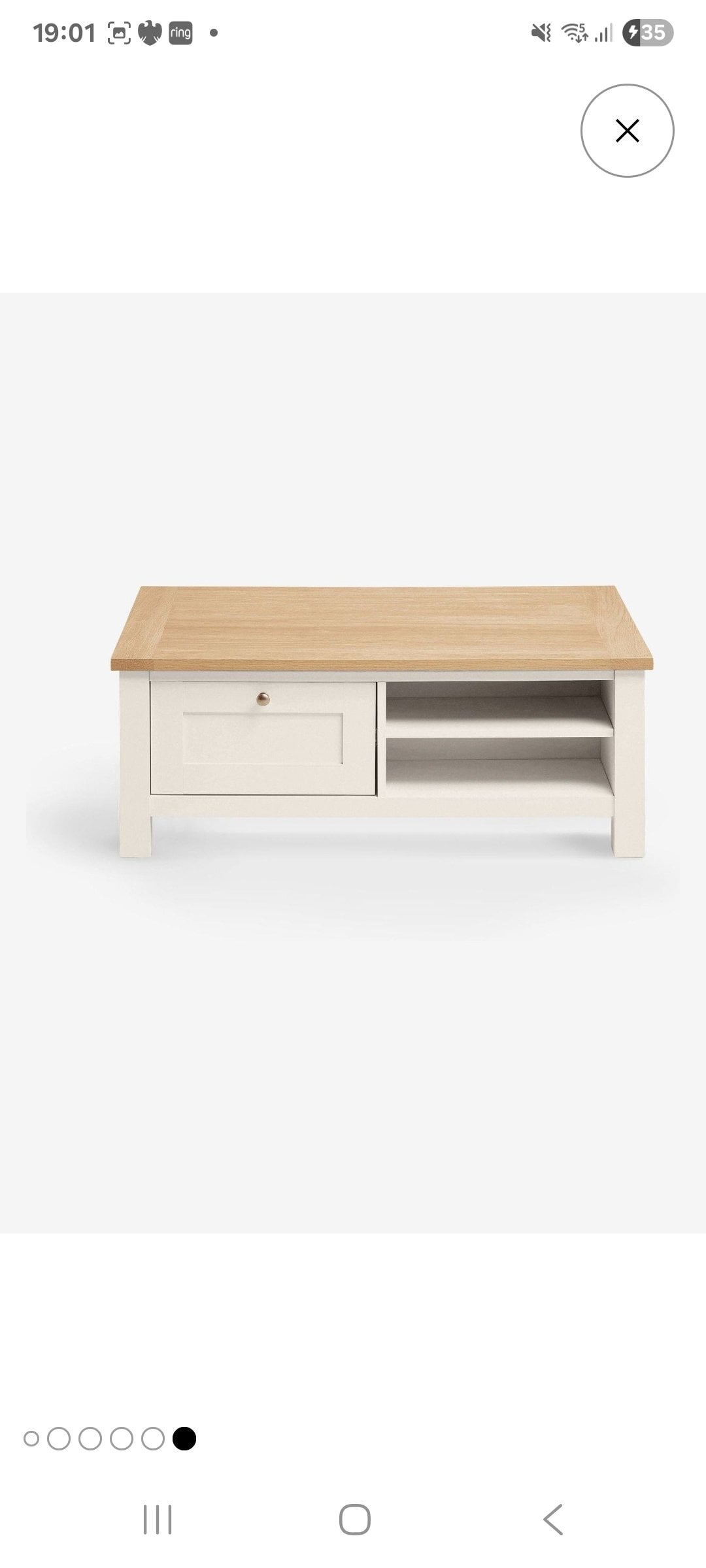 Brighton NEXT malvern coffee table with storage and shelves