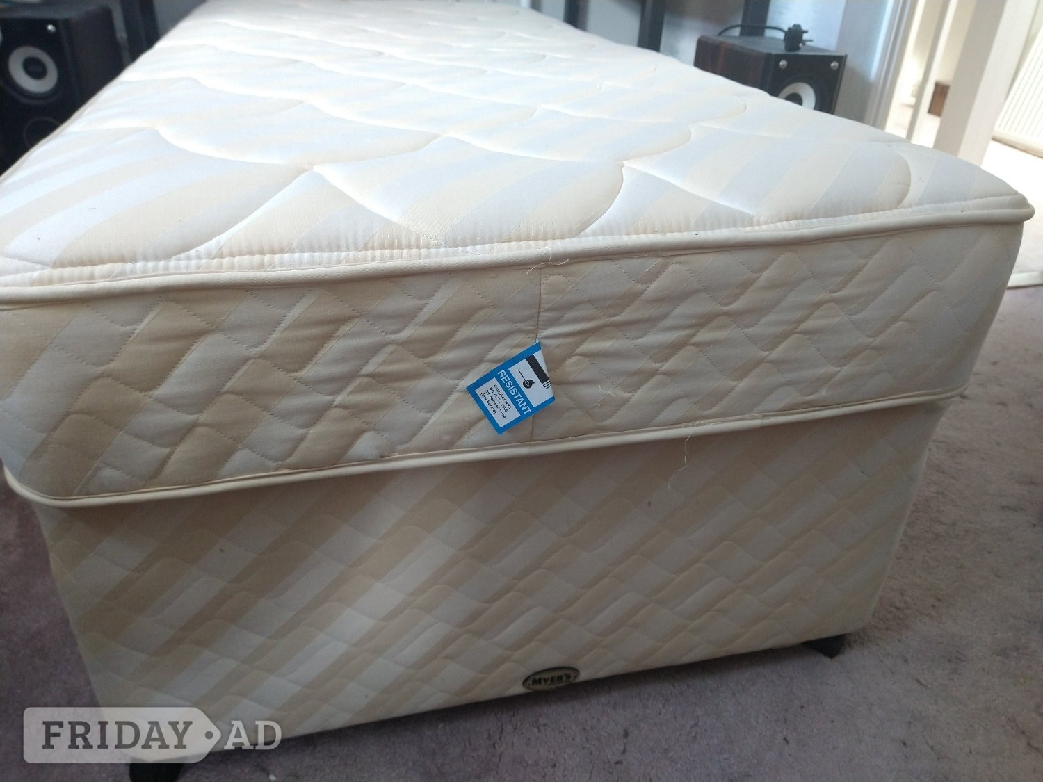 Brighton Myers single divan with mattress and bed head