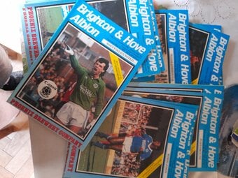 Brighton and hove albion football programmes 