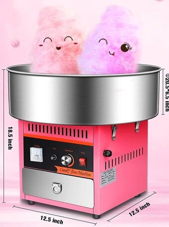 Cotton Candy Maker Machine, Stainless Steel Candy Floss Bowl NEW
