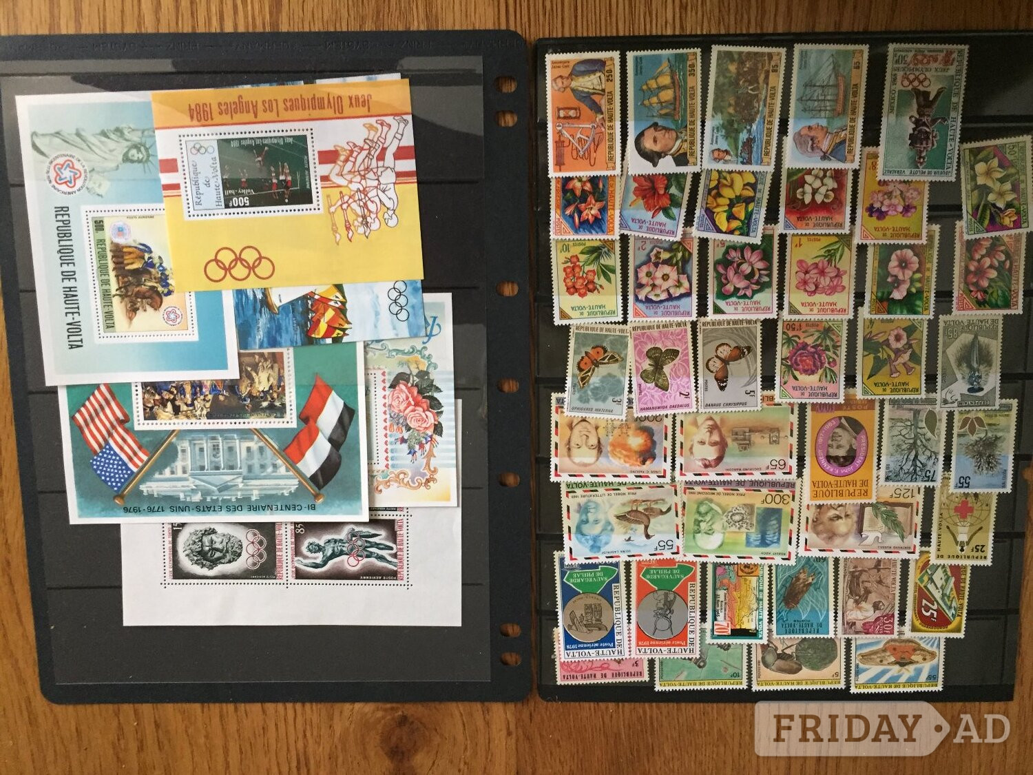 332 different mint never hinged Upper Volta stamps + 7  m/sheets