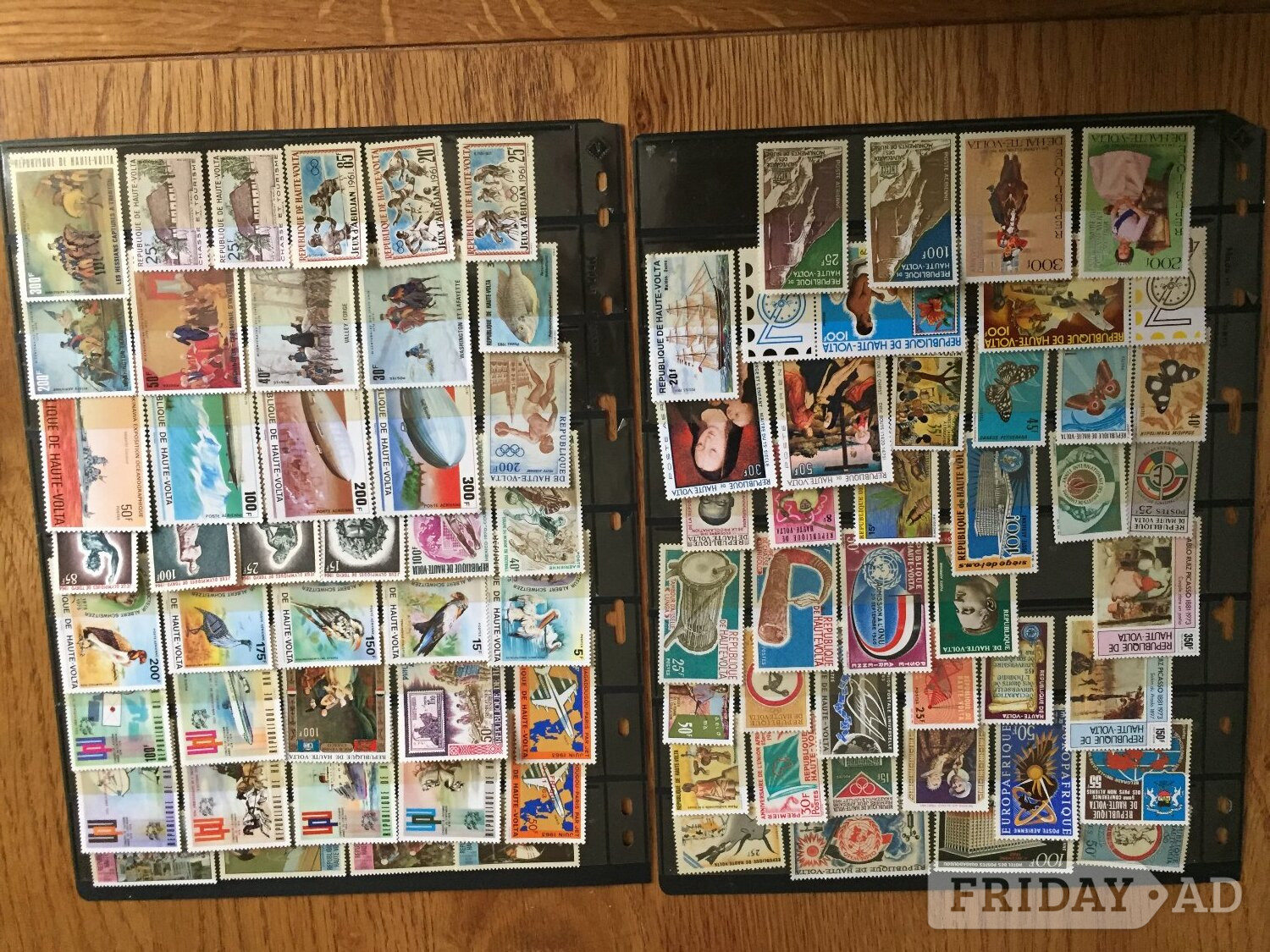 Worthing 332 different mint never hinged Upper Volta stamps + 7  m/sheets
