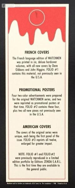 Crawley WATCHMEN COMIC PORTFOLIOS