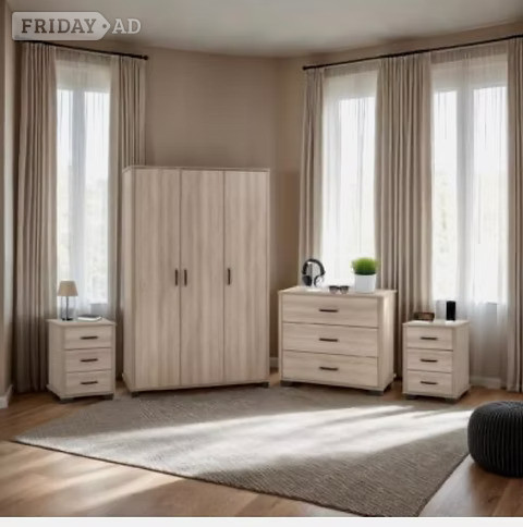 Oliver 3 Door Bedroom Set - Light Oak Effect in Rotherham