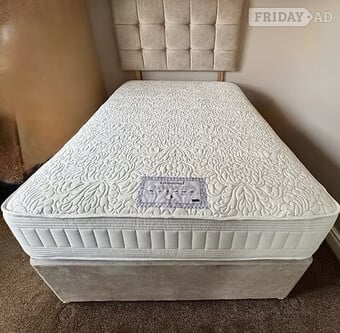 DOUBLE DIAMOND 1000 POCKET MATTRESS WITH DIVAN BASE 2 DRAWERS