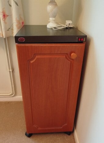 Vintage Belling hot cabinet to keep serving dishes warm