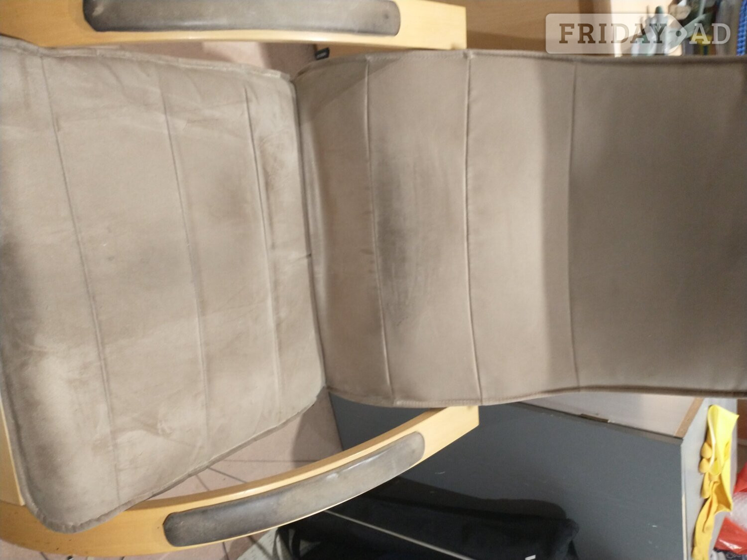 Comfortable chair. Wood surrounds. in North Walsham
