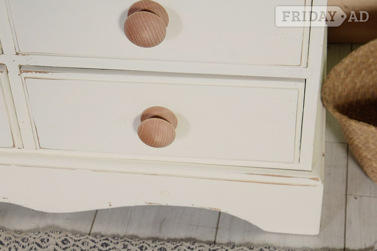 UK Delivery - Large Painted Pine Chest Of Drawers New Knobs - Furniture in Hailsham