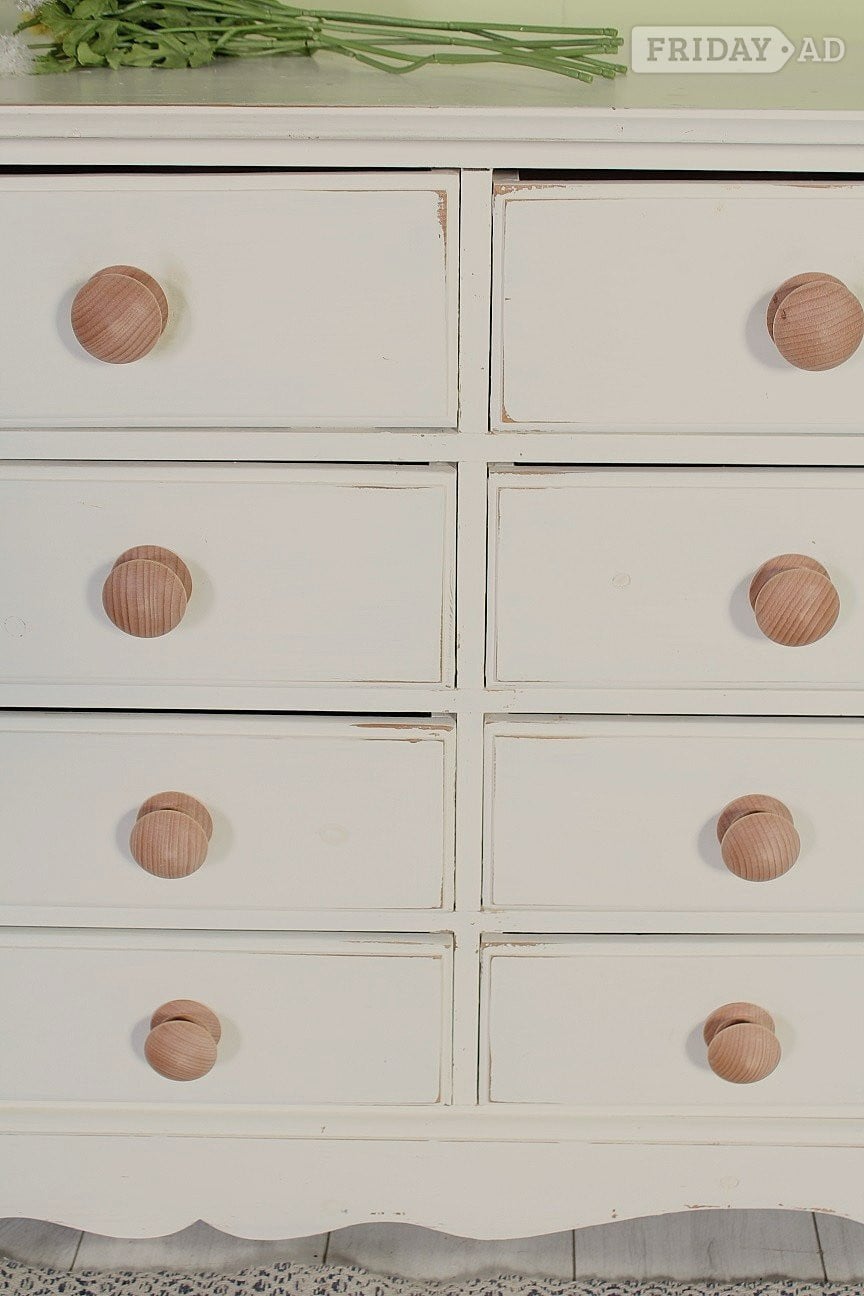 UK Delivery - Large Painted Pine Chest Of Drawers New Knobs - Furniture