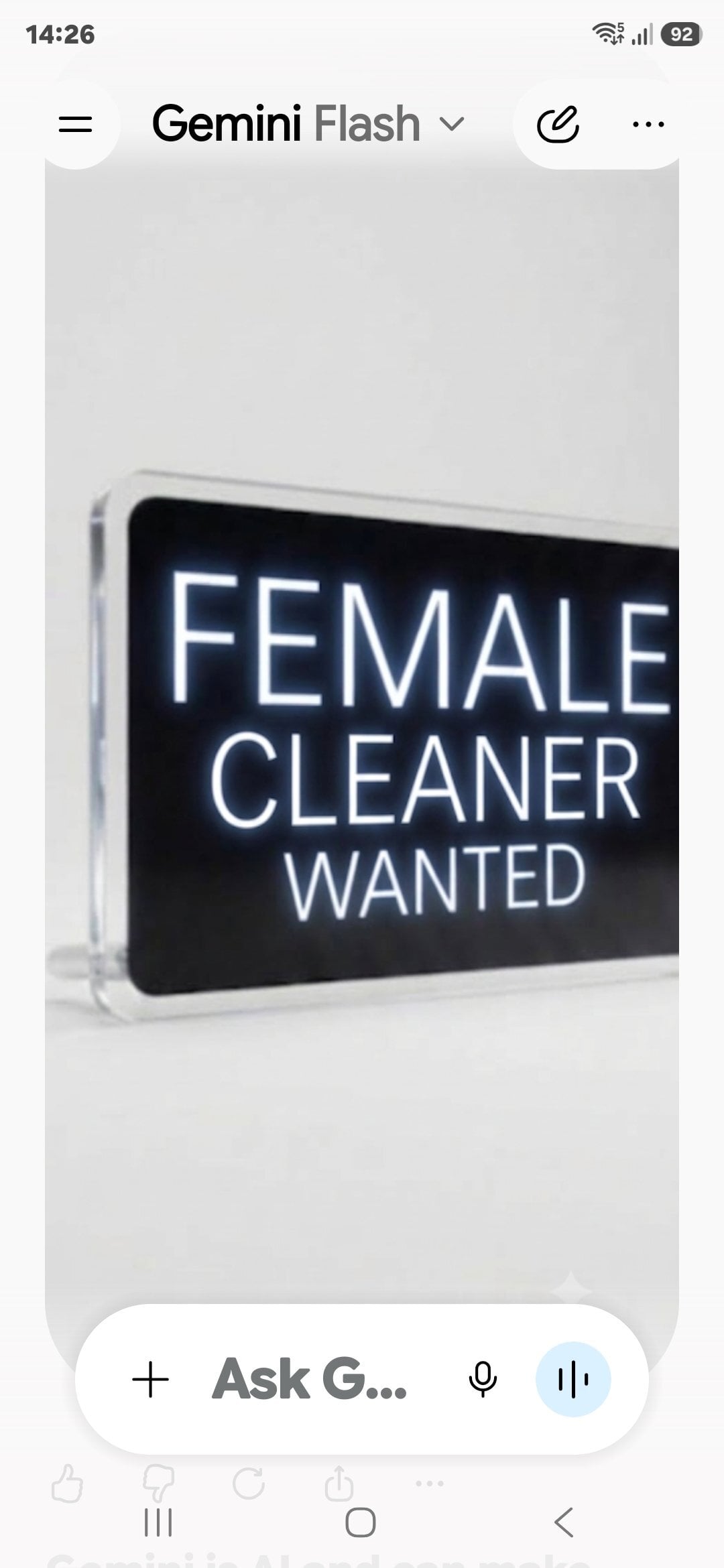 FEMALE CLEANER WANTED 1 HOUR WEEKLY WESTCLIFF ON SEA 