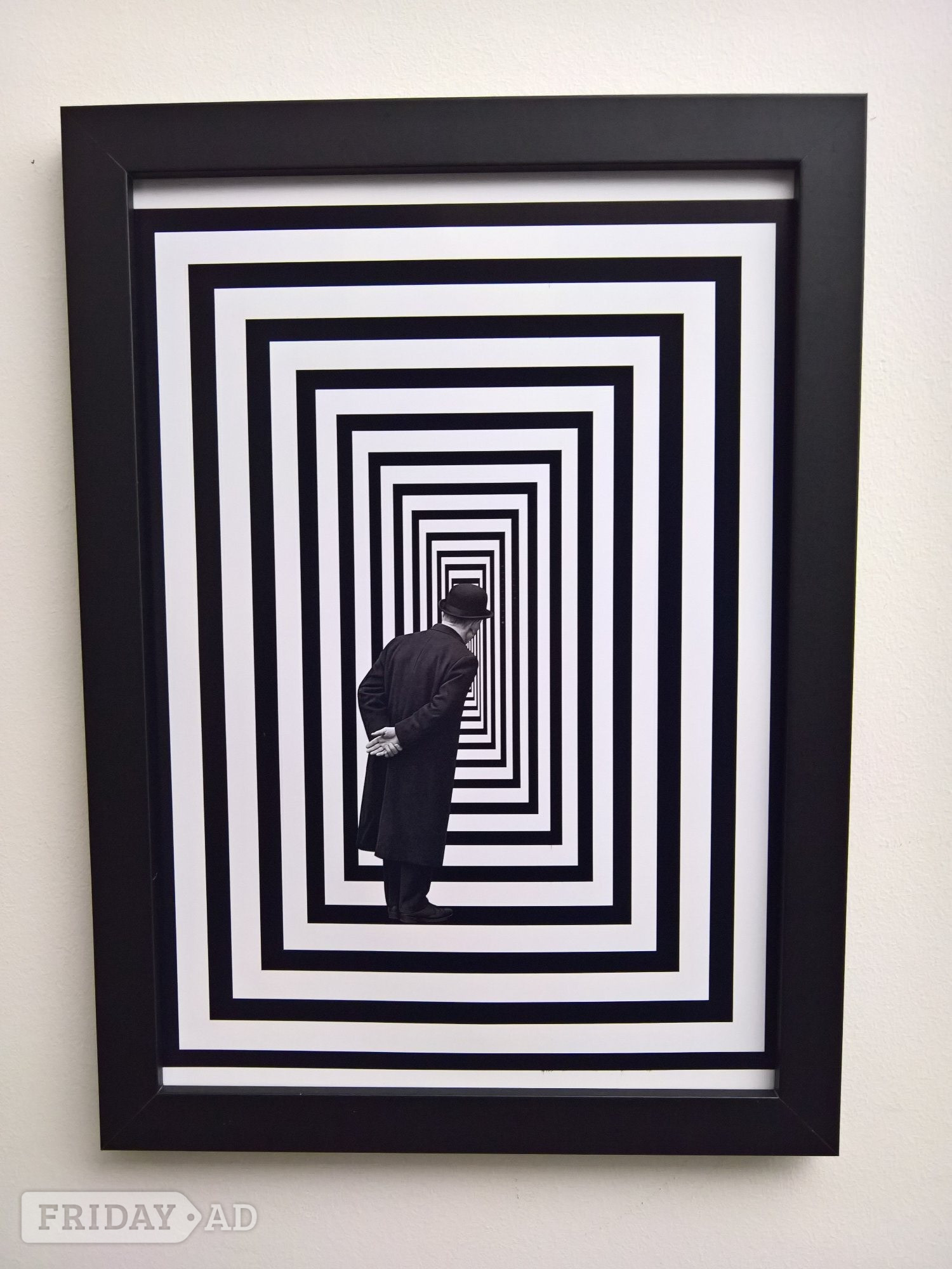 A man in perspective wall poster A3 mdf black frame in Fareham