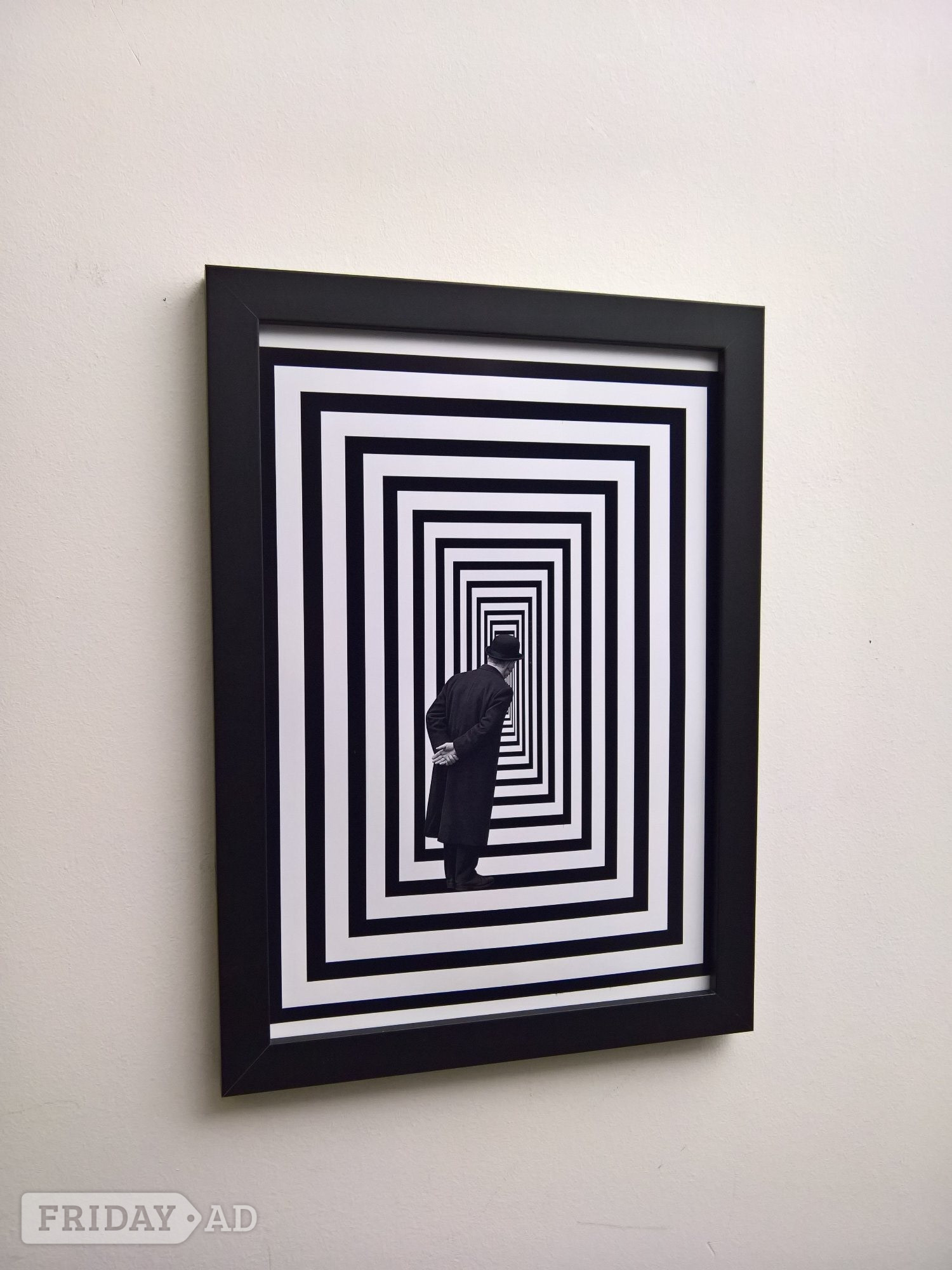 A man in perspective wall poster A3 mdf black frame - Home Decor in Fareham
