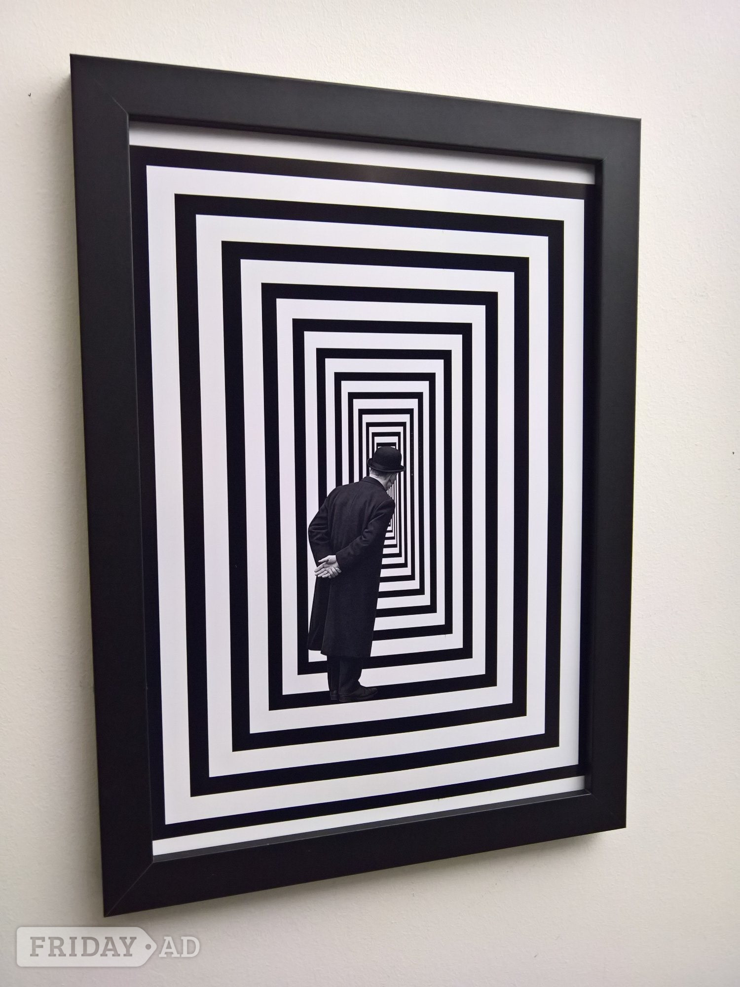 A man in perspective wall poster A3 mdf black frame - Home Decor