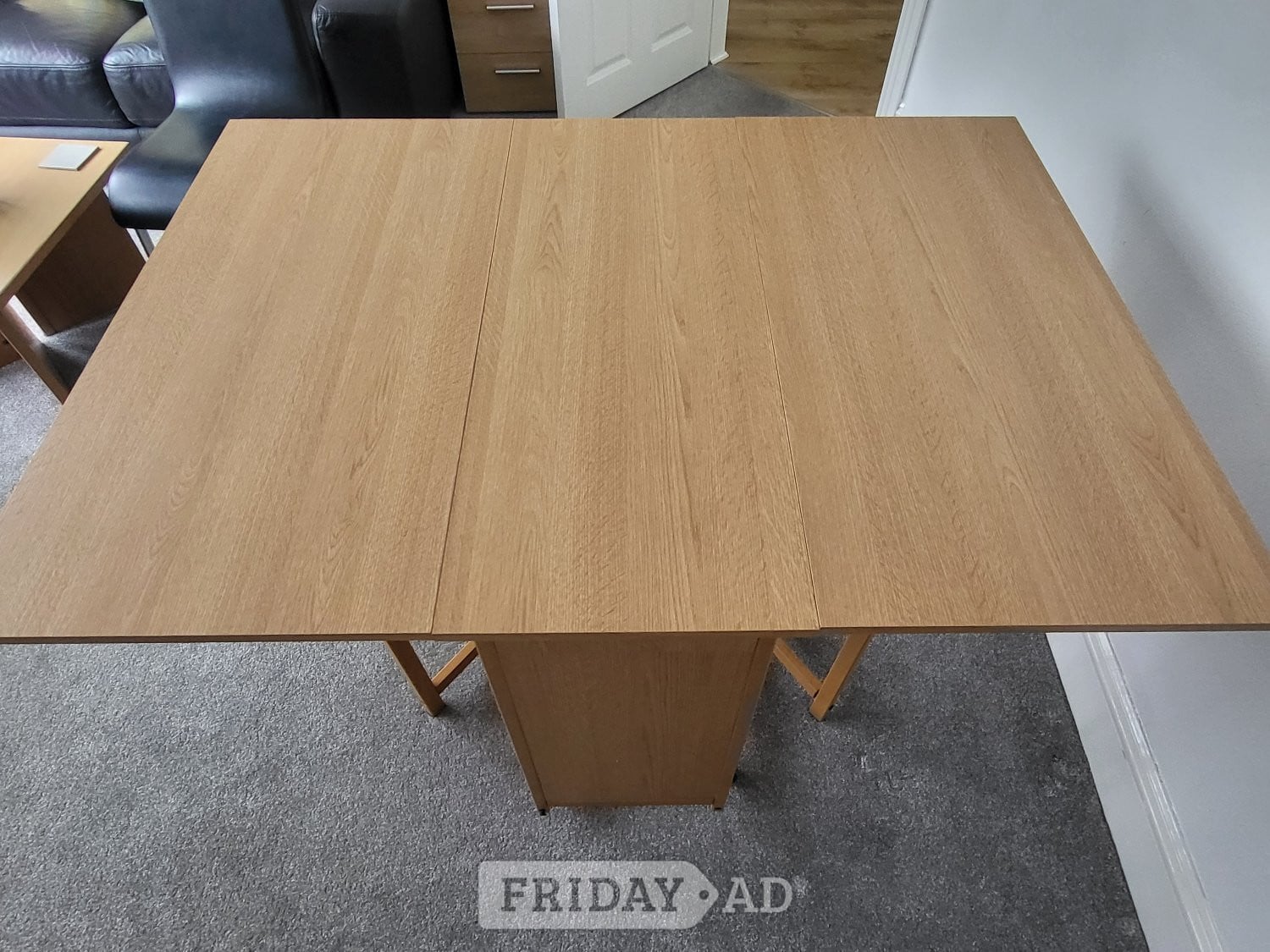 Folding Space Saving Table, light wood in Brighton