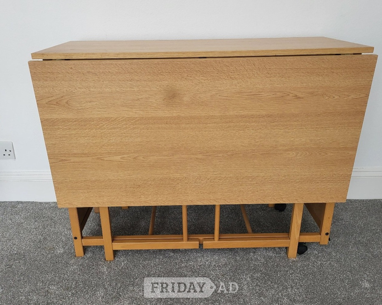Folding Space Saving Table, light wood