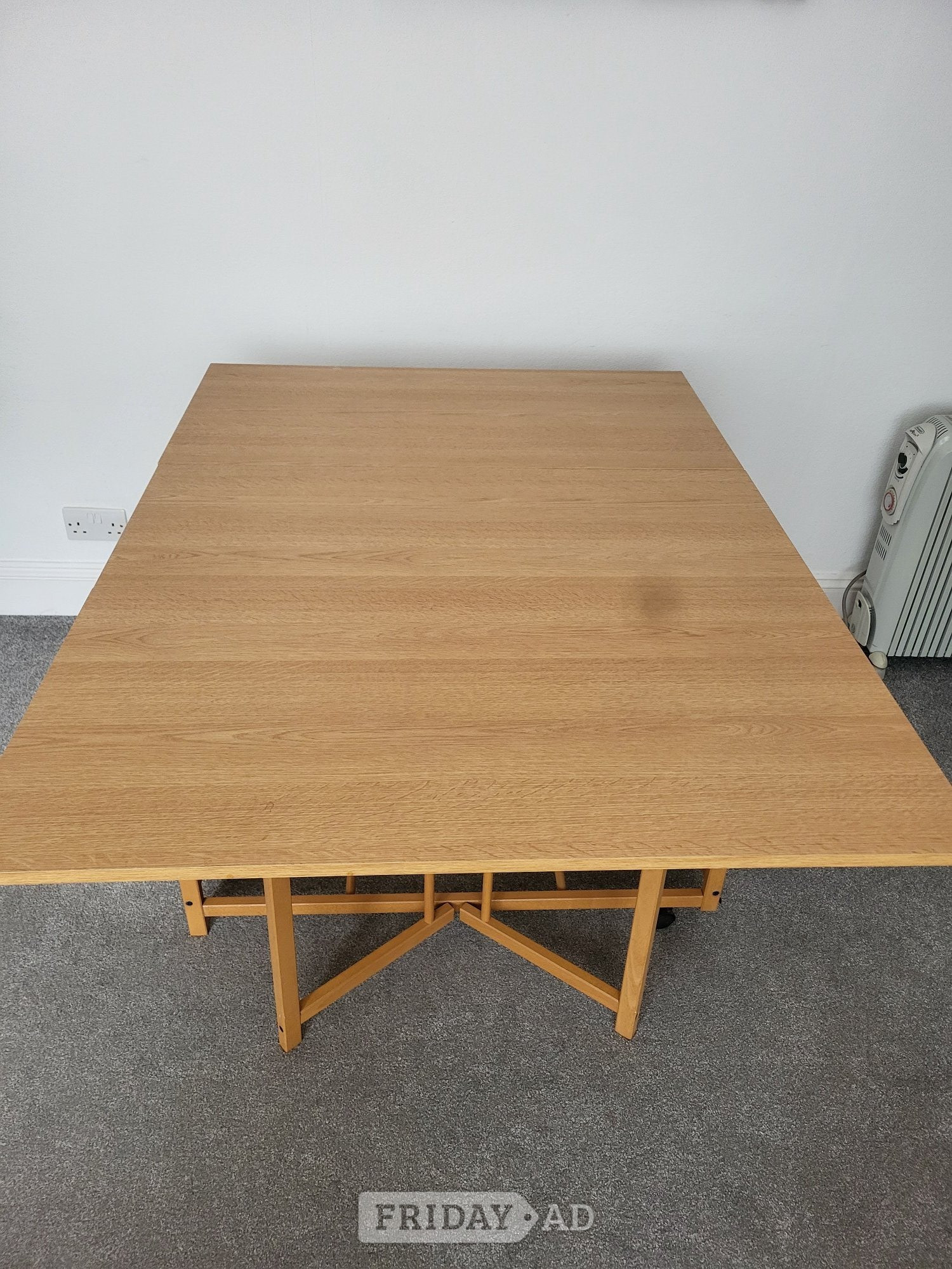 Folding Space Saving Table, light wood - Furniture in Brighton