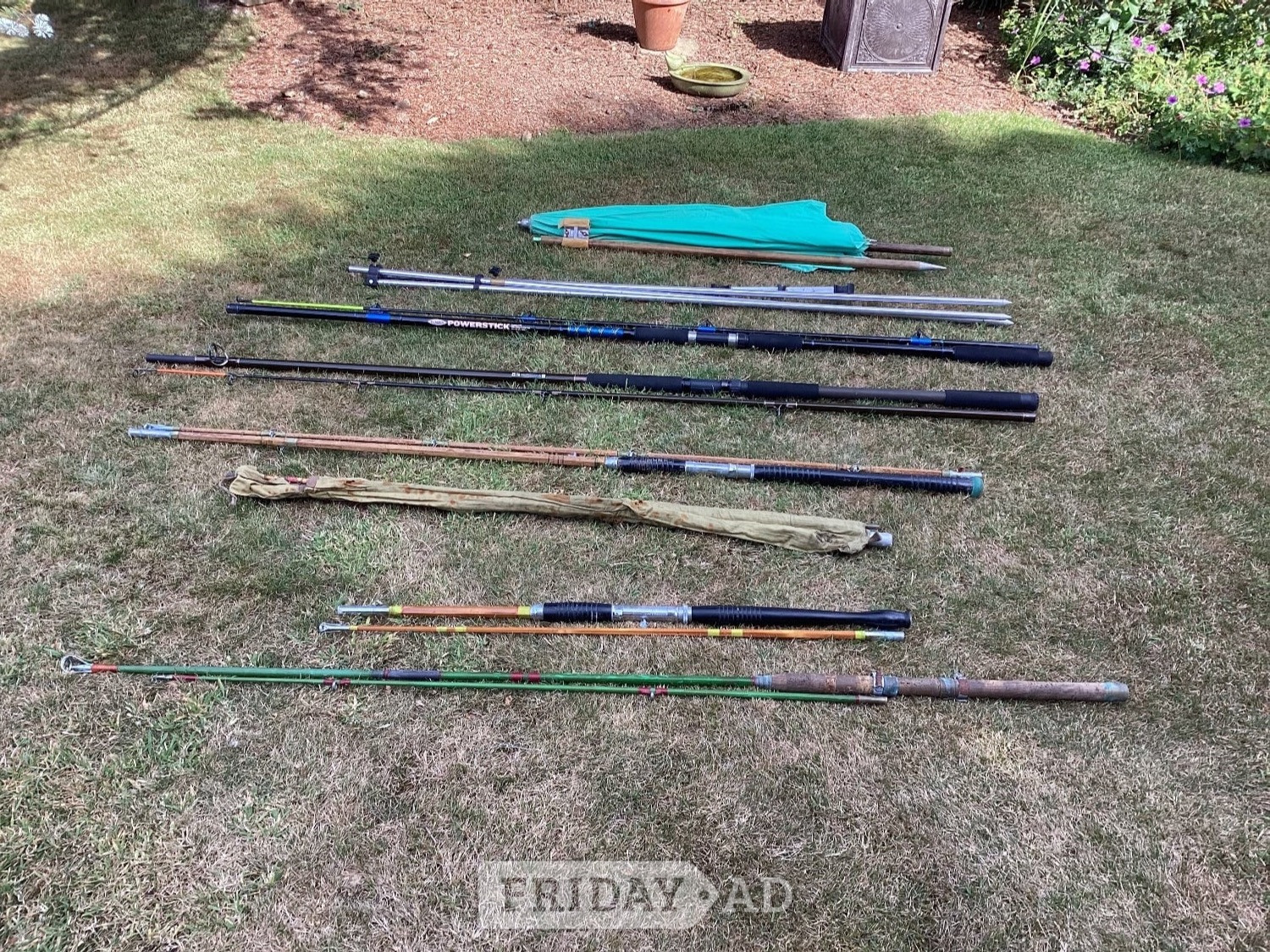 Various old and new fishing equipment.