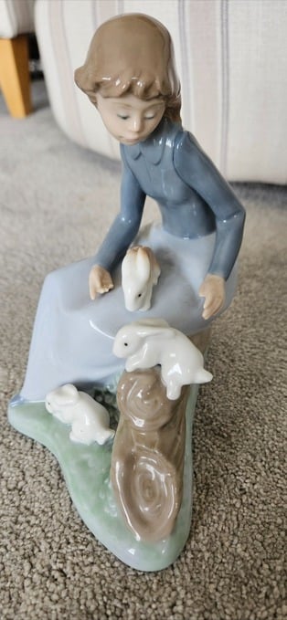 Nao by Lladro Figurine - "Girl with Rabbits"