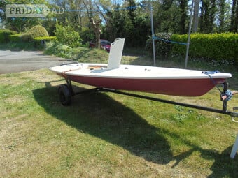 Laser dinghy and trailer