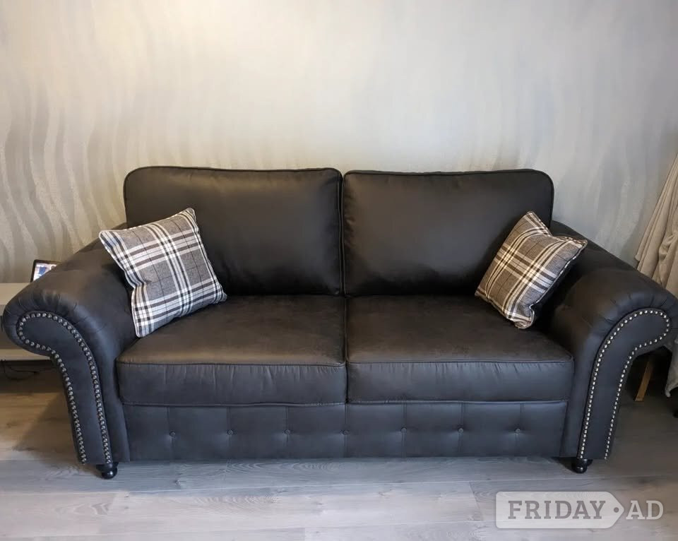 🖤Black Oakland 3+2 Sofa Set | Leicester | Same Day Delivery🚚