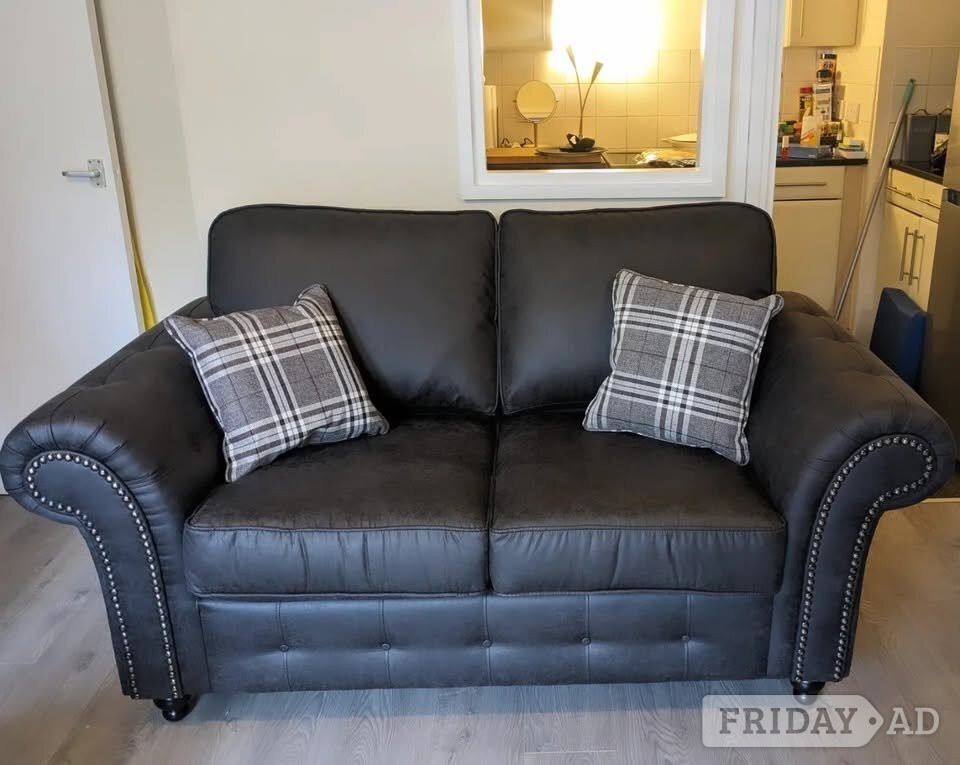 Stourbridge 🖤Black Oakland 3+2 Sofa Set | Leicester | Same Day Delivery🚚