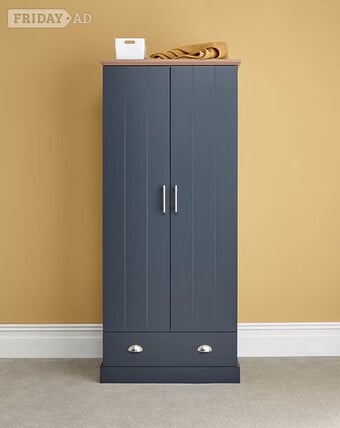 KENDAL 2 DOOR 1 DRAWER WARDROBE - BLUE