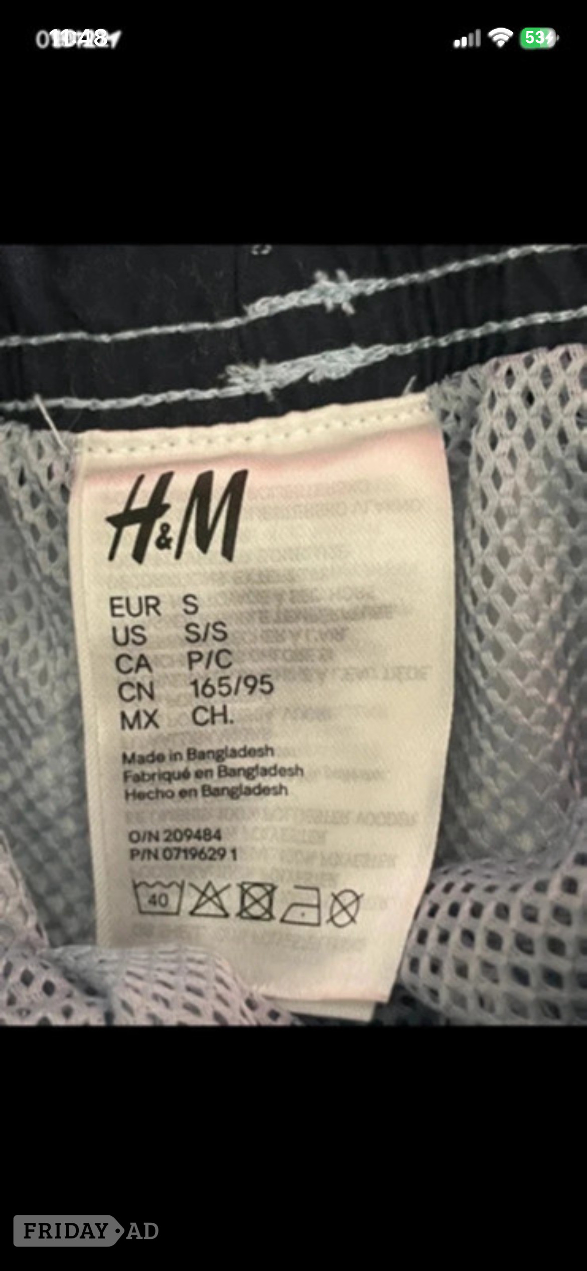 H&M light blue/white swimming shorts in size small - Clothing, Footwear & Accessories in Stourport-On-Severn