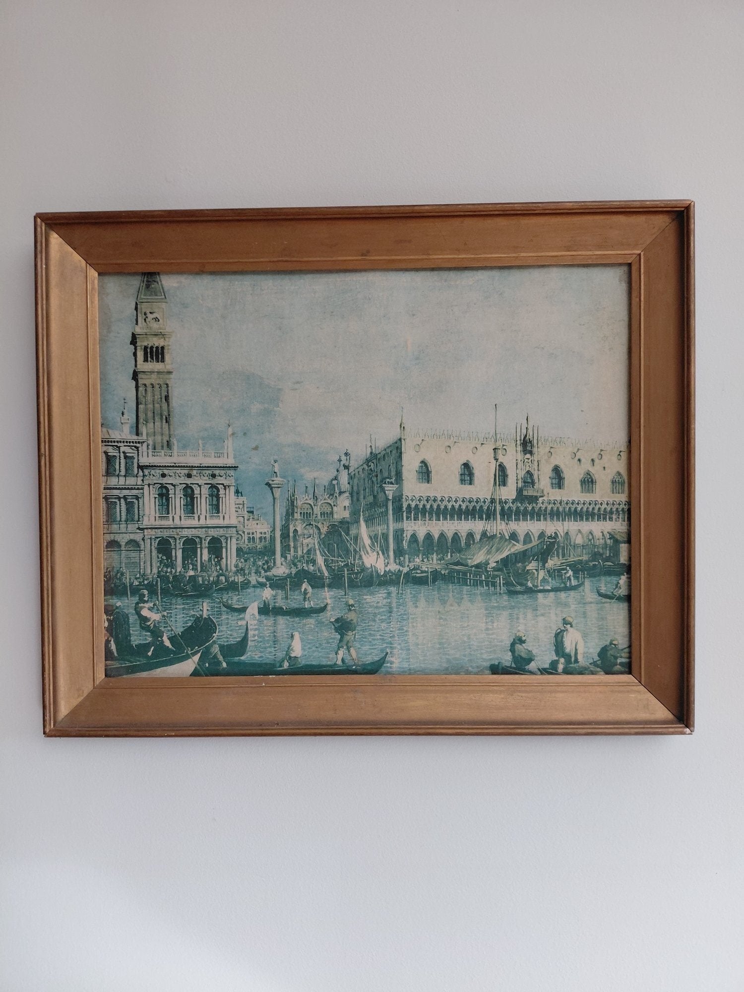 Vintage Canaletto Venice Canal Scene Framed Print in Winchester