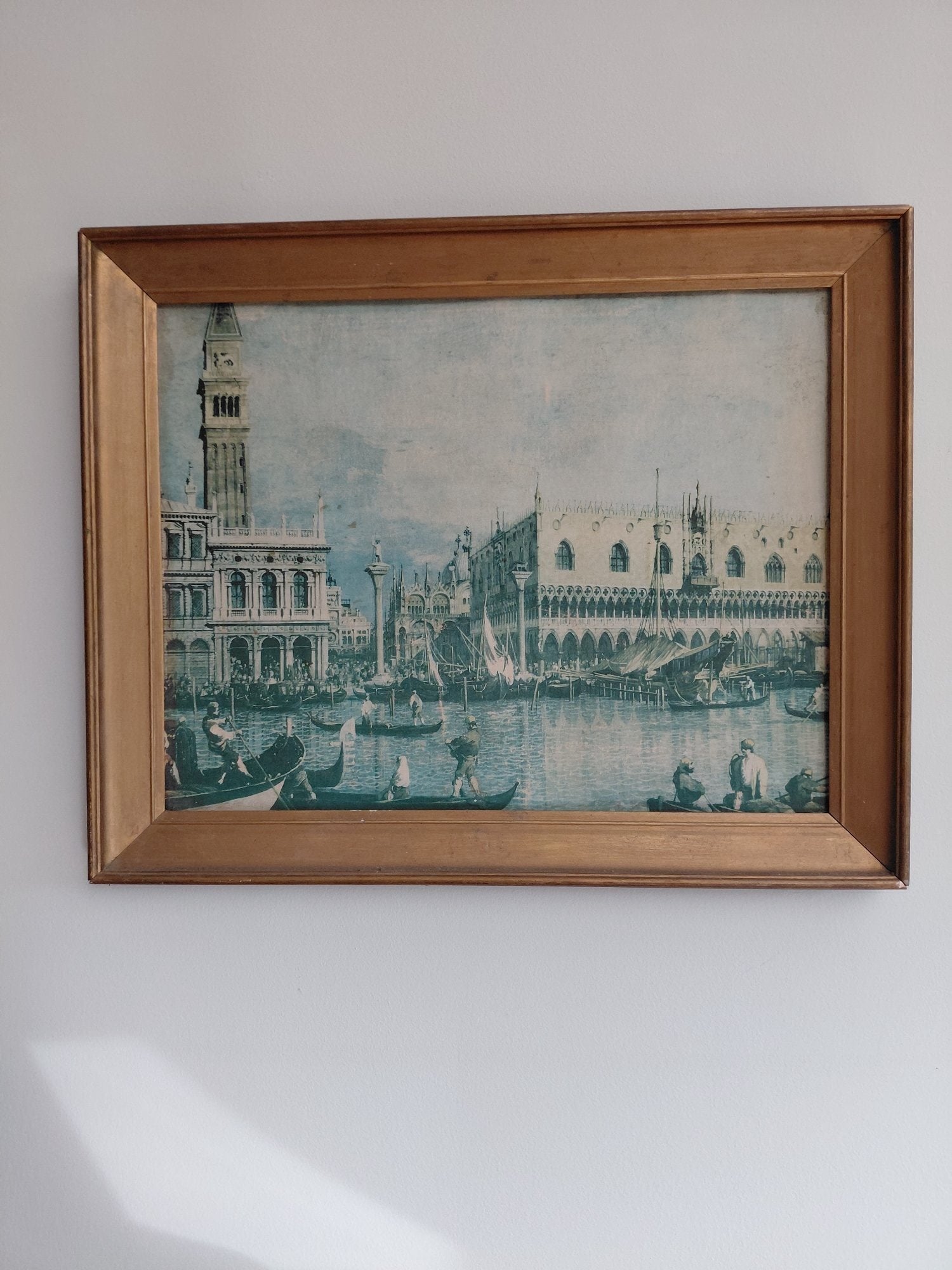Vintage Canaletto Venice Canal Scene Framed Print