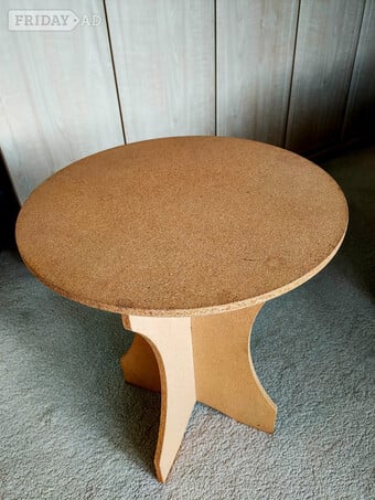 2 Chip board side tables, £5 for the pair