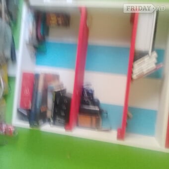 Chest of draws. Bookcase 4 box unit