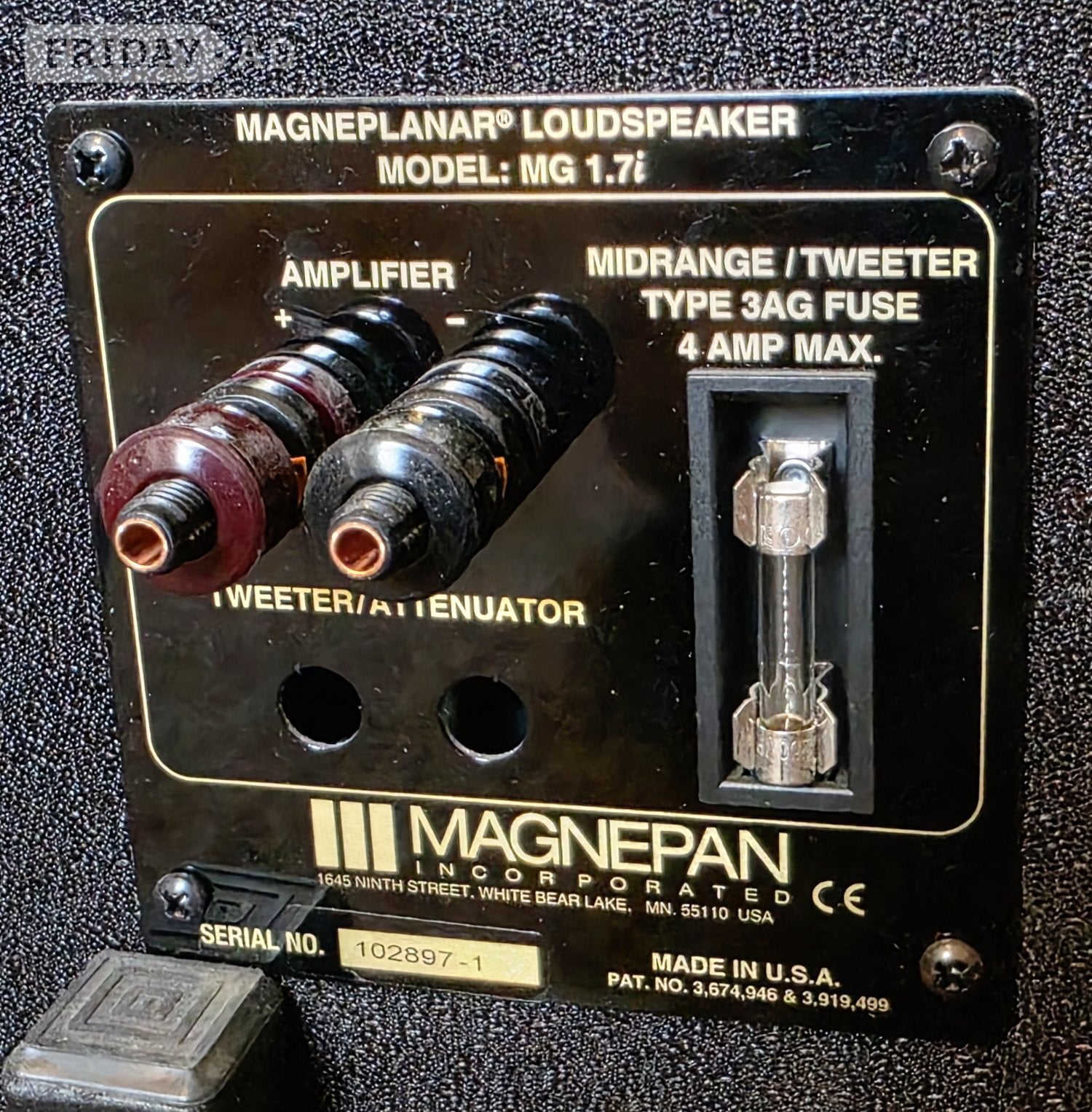 Magneplanar 1.7i Panel Speakers - Tv, Audio & Cameras