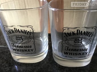6 x Jack Daniels Old Tennessee licensed whiskey glasses