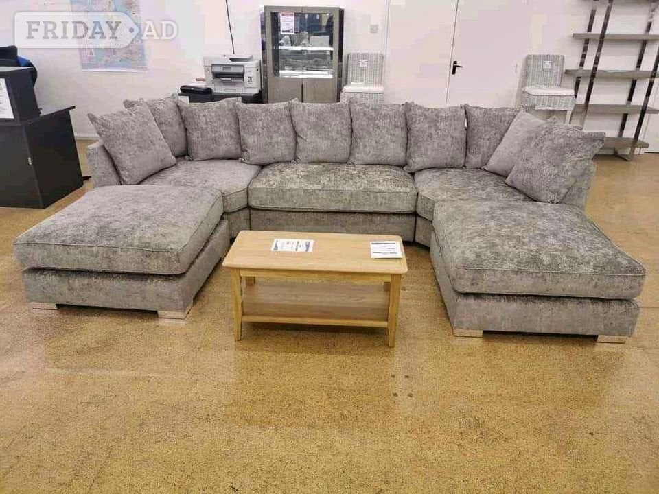 Grey U Shape Corner Sofa | West Bromwich | Same Day Delivery