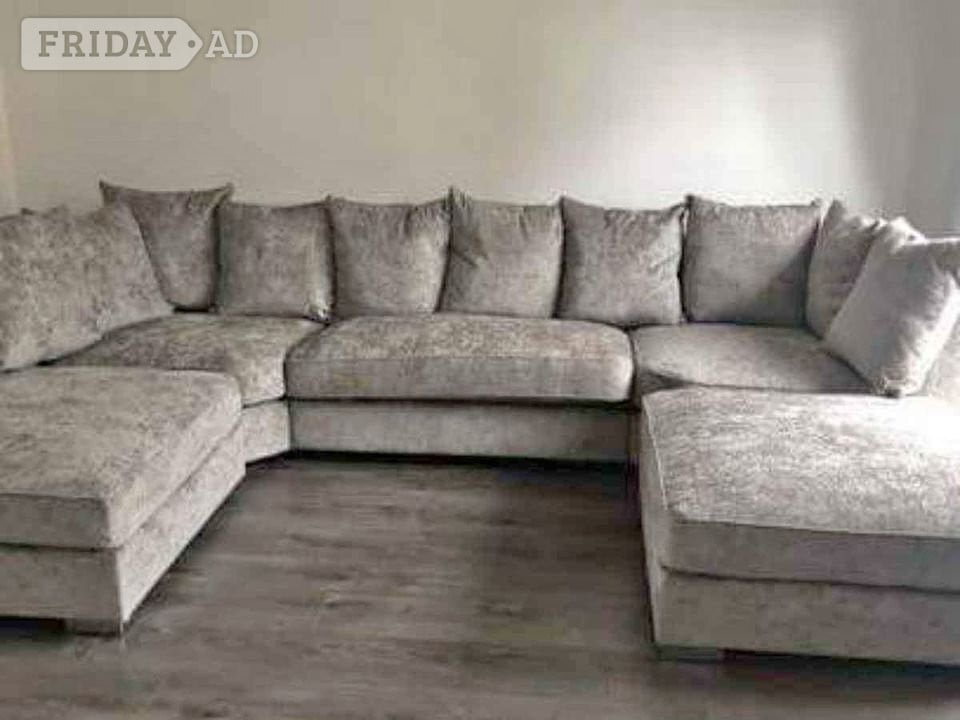 Grey U Shape Corner Sofa | West Bromwich | Same Day Delivery - Furniture in West Bromwich