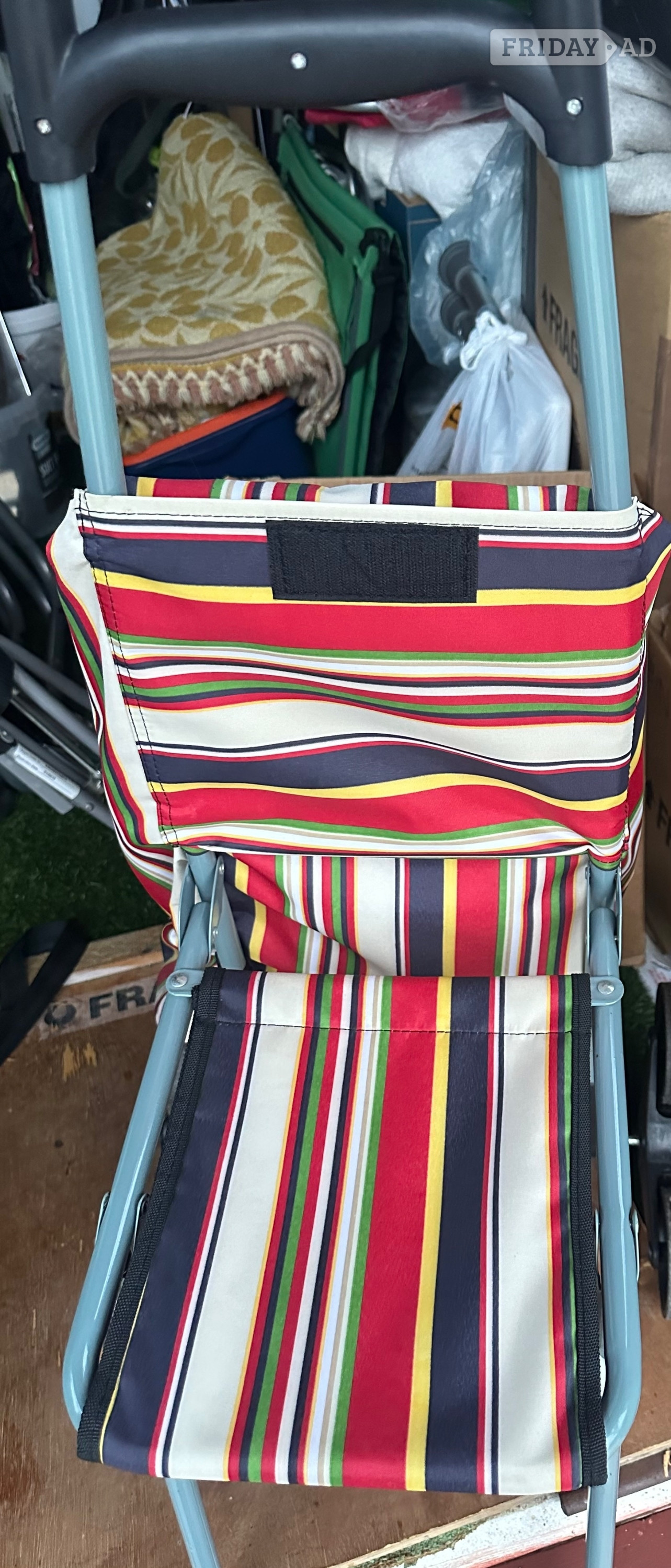 2-wheel shopping trolley with seat