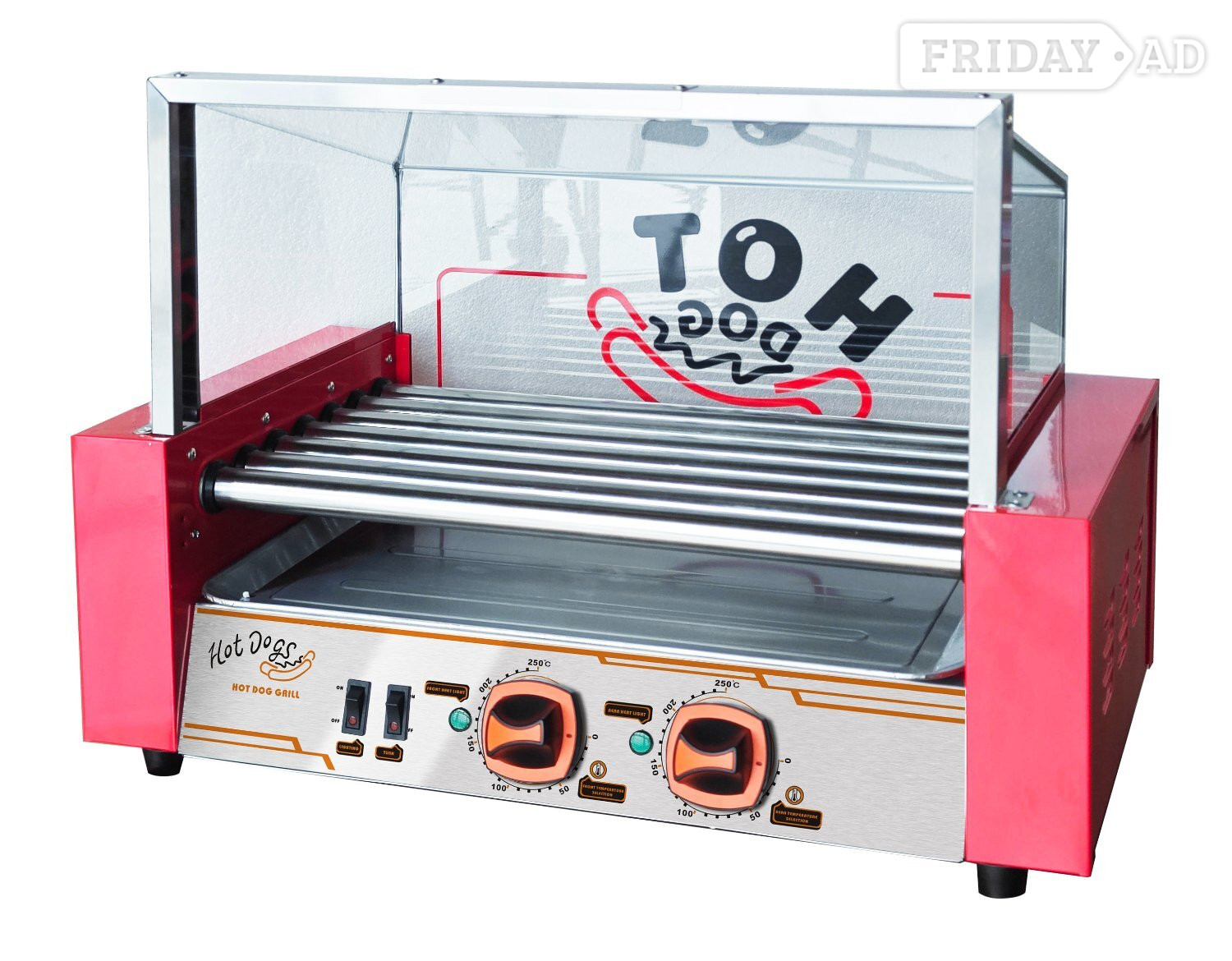 Birmingham STAINLESS STEEL HOT DOG BROILER (7 ROLLERS) SAUSAGES MACHINE