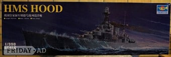 'HMS Hood' 1:350 scale plastic model kit, by Trumpeter.