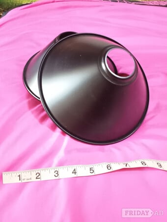 Industrial metal ceiling shades (2pr)large and Small.